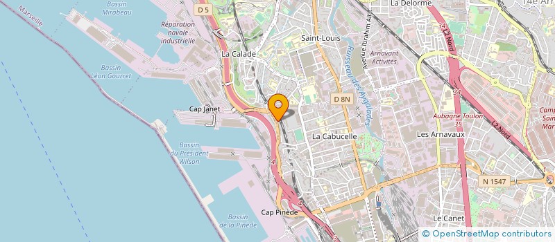 localisation de l'entreprise CHRONO PNEUS à MARSEILLE
