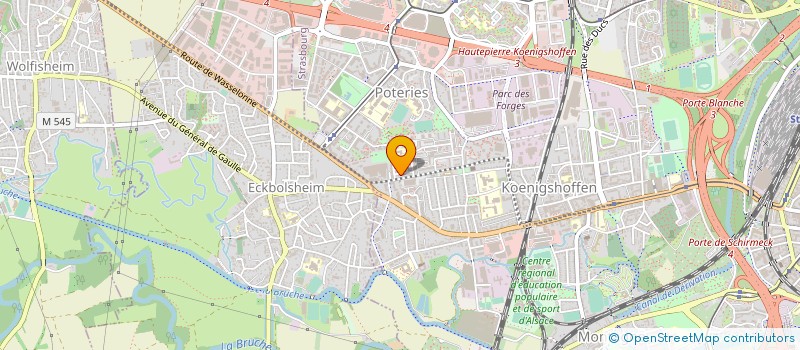 localisation de l'entreprise CHRONO PNEUS SERVICES à STRASBOURG