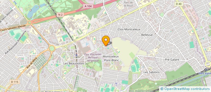 localisation de l'entreprise CHRONO VTC à SEVRAN