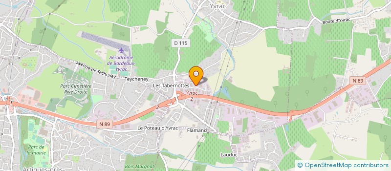 localisation de l'entreprise CHRONOFEU à YVRAC