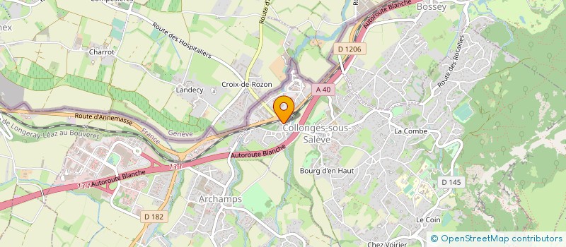 localisation de l'entreprise CHRONOPOSE - CHRONOTRANS  COLLONGES-SOUS-SALEVE