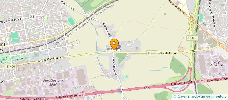 localisation de l'entreprise CHRONOS à JOSSIGNY