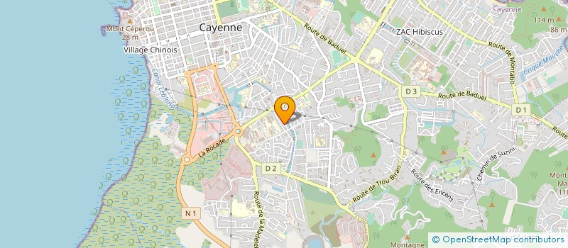 localisation de l'entreprise CHRONOTRANS GUYANE à CAYENNE