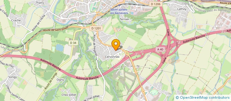 localisation de l'entreprise CHRONOVETIC à SAINT-JULIEN-EN-GENEVOIS
