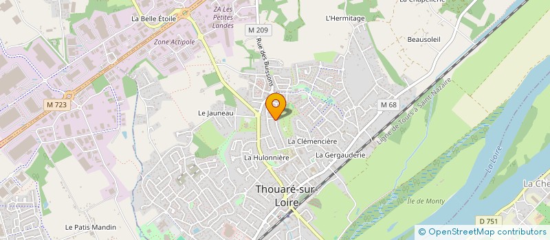 localisation de l'entreprise CHRYSALUDE à THOUARE-SUR-LOIRE