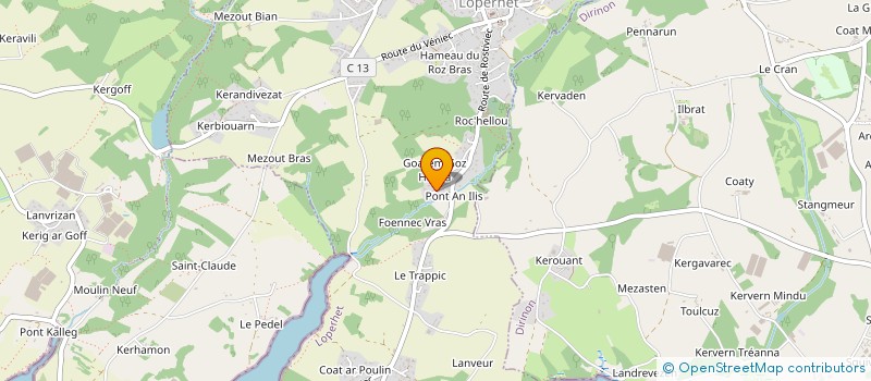 localisation de l'entreprise CHRYSOLIS  LOPERHET