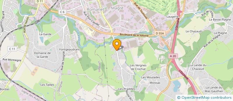 localisation de l'entreprise CHRYSTAL à FEYTIAT