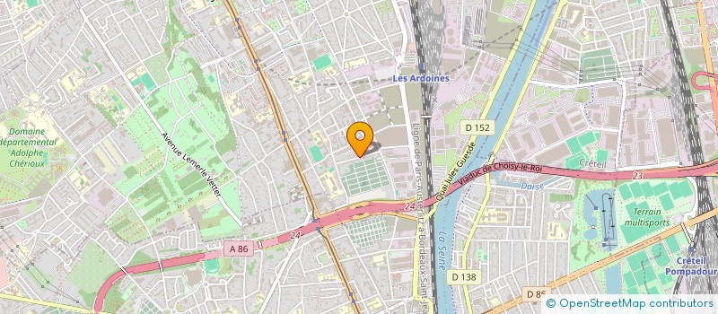 localisation de l'entreprise CHRYSTAL EMBALLAGES à VITRY-SUR-SEINE