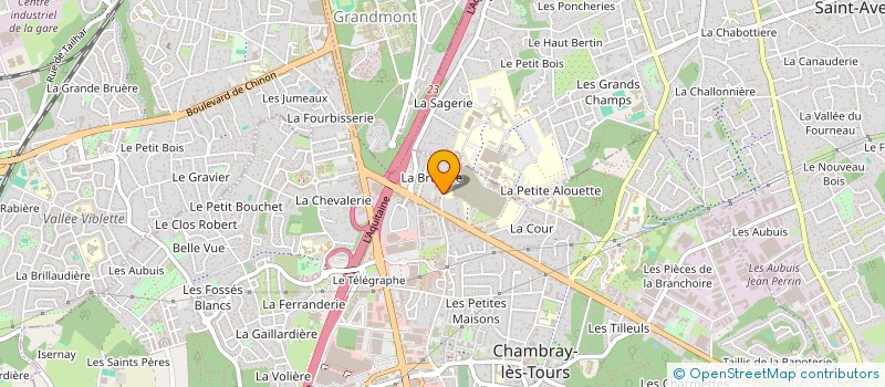 localisation de l'entreprise CHRYSTELLE ESTHETIQUE ET BIEN ETRE à CHAMBRAY-LES-TOURS