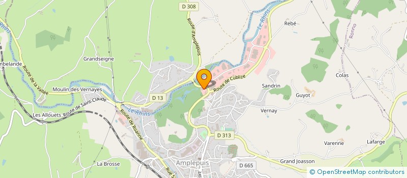 localisation de l'entreprise CHRYSTHALIE  AMPLEPUIS