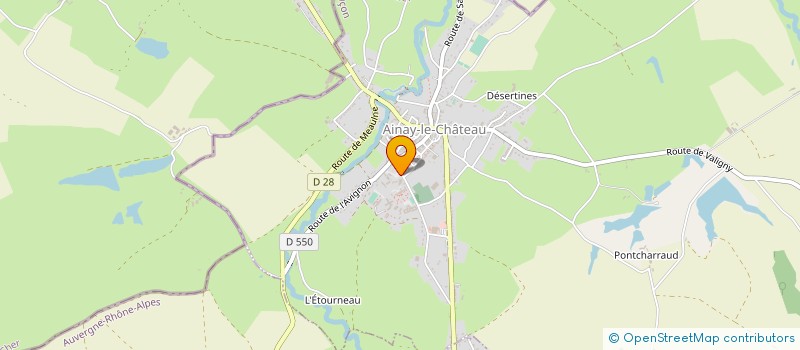 localisation de l'entreprise CHS D'AINAY LE CHATEAU  AINAY LE CHATEAU