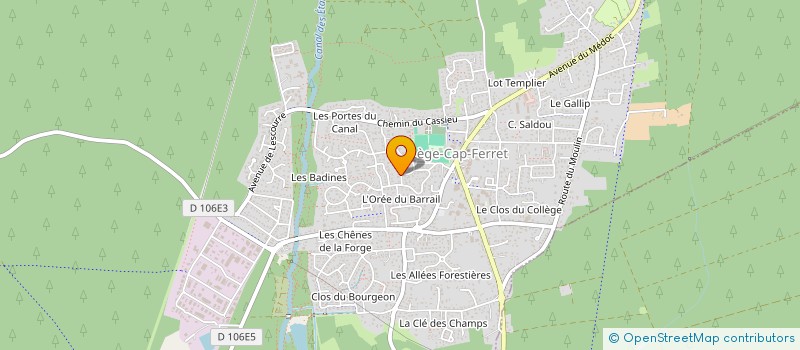 localisation de l'entreprise CHSB  LEGE-CAP-FERRET