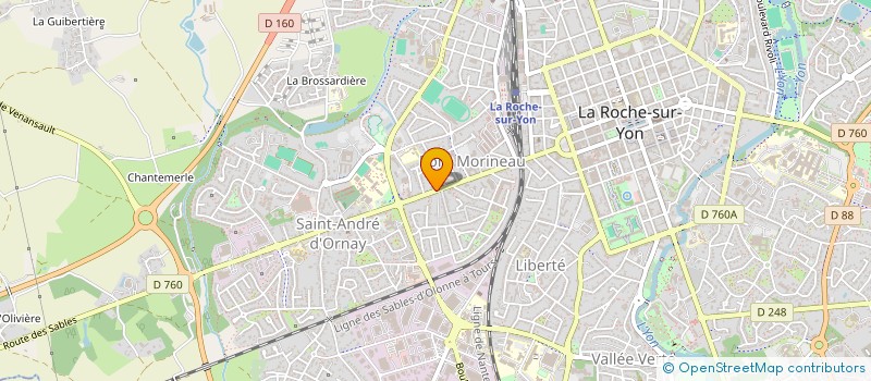 localisation de l'entreprise CHT FINANCES à LA ROCHE-SUR-YON