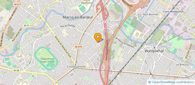 localisation de l'entreprise CHUFFART à MARCQ-EN-BARŒUL