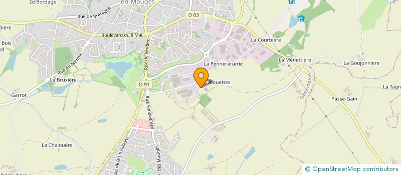 localisation de l'entreprise CHUPIN-PINEAU à SEVREMOINE