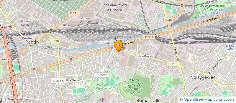 localisation de l'entreprise CHUT LE CANICHE EDITIONS  PANTIN