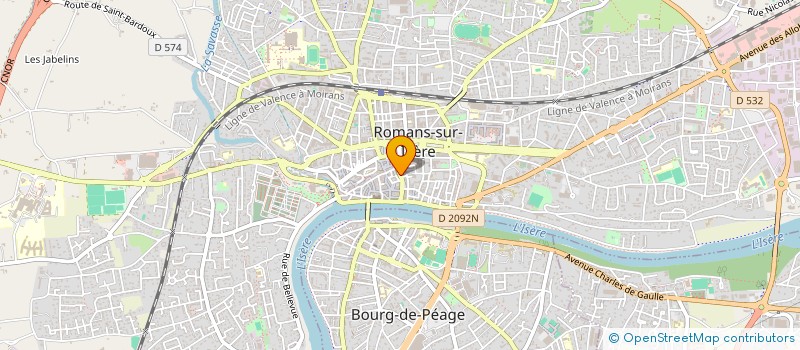 localisation de l'entreprise CI, LES BOUTIQUES DE ROMANS  ROMANS-SUR-ISERE