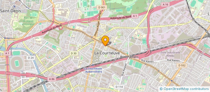 localisation de l'entreprise CIA BAT à LA COURNEUVE