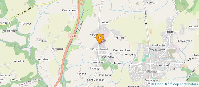 localisation de l'entreprise CIADJO  PLOMELIN