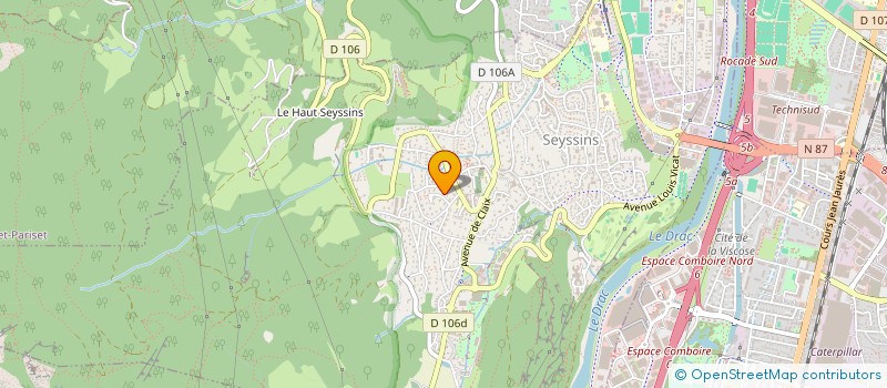 localisation de l'entreprise CIANCIO OPTICIENS à SEYSSINS