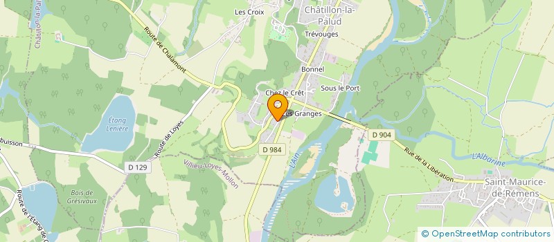 localisation de l'entreprise CIAO PIZZA à CHATILLON-LA-PALUD