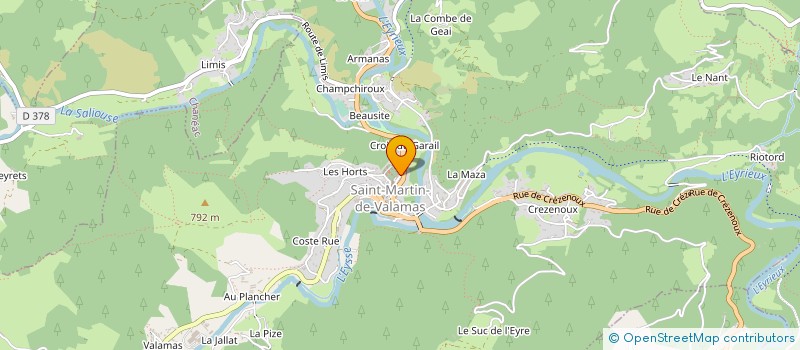 localisation de l'entreprise CIAS VAL'EYRIEUX à SAINT-MARTIN-DE-VALAMAS