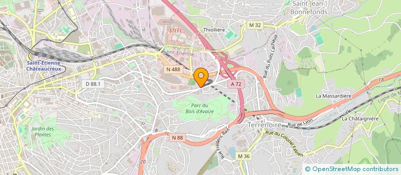 localisation de l'entreprise CIBAT INGENIERIE à SAINT-ETIENNE
