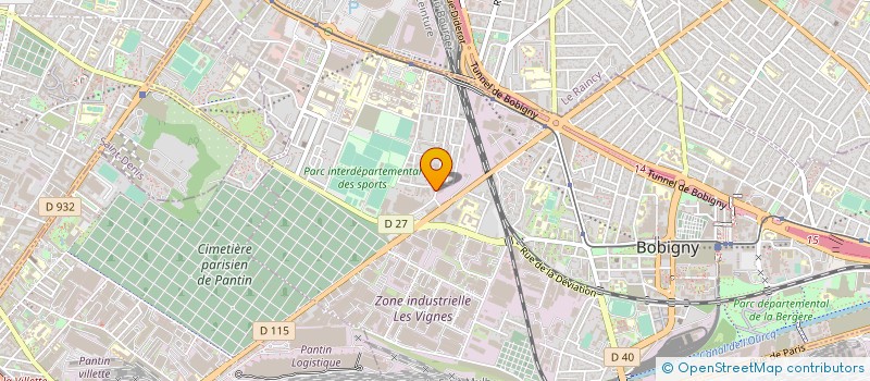 localisation de l'entreprise CIBLE INSTITUT : CONSEIL, INTEGRATION, BILANS, LANGUES, EMPLOI  BOBIGNY