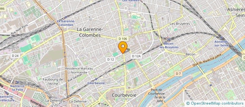 localisation de l'entreprise CIBLE PEINTURES à COURBEVOIE