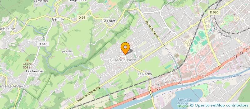 localisation de l'entreprise CIBU  GILLY-SUR-ISERE