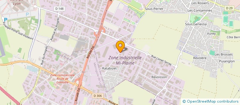 localisation de l'entreprise CICA SCI  GENAS