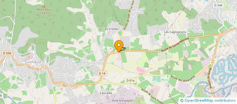 localisation de l'entreprise CICADAS à GRIMAUD