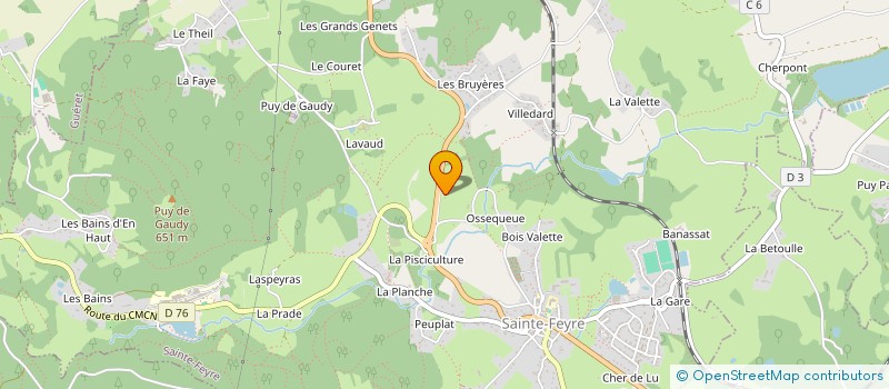 localisation de l'entreprise CICAT 23 à SAINTE-FEYRE
