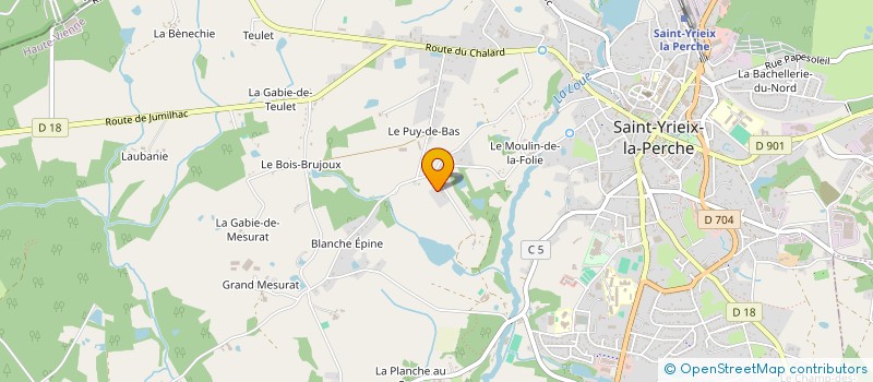 localisation de l'entreprise CICERO à ST YRIEIX LA PERCHE