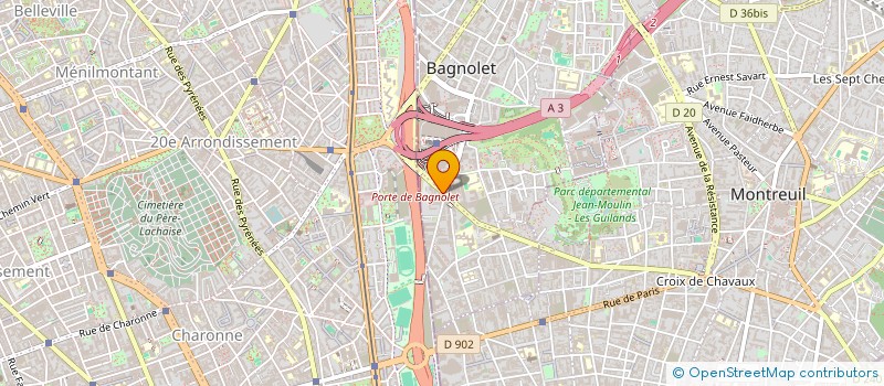 localisation de l'entreprise CICIMOD  BAGNOLET