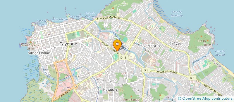 localisation de l'entreprise CICINDELE  CAYENNE