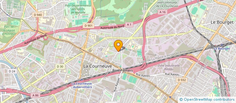 localisation de l'entreprise CICINE  LA COURNEUVE