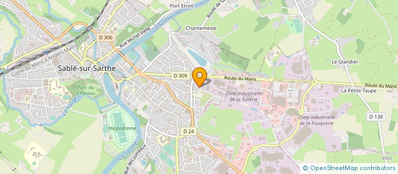 localisation de l'entreprise CICS CONSEIL INTERCOMMUNAUTAIRE CITOYEN SABOLIEN  SABLE-SUR-SARTHE