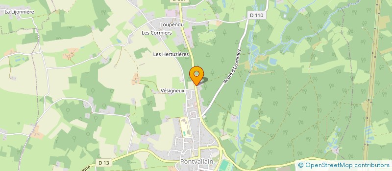 localisation de l'entreprise CIDEFA  PONTVALLAIN