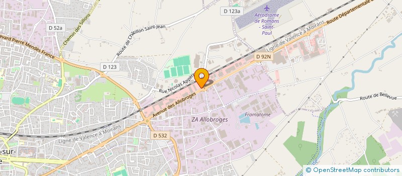 localisation de l'entreprise CIE ALESIEN ALLIAGES CAFAL à ROMANS-SUR-ISERE