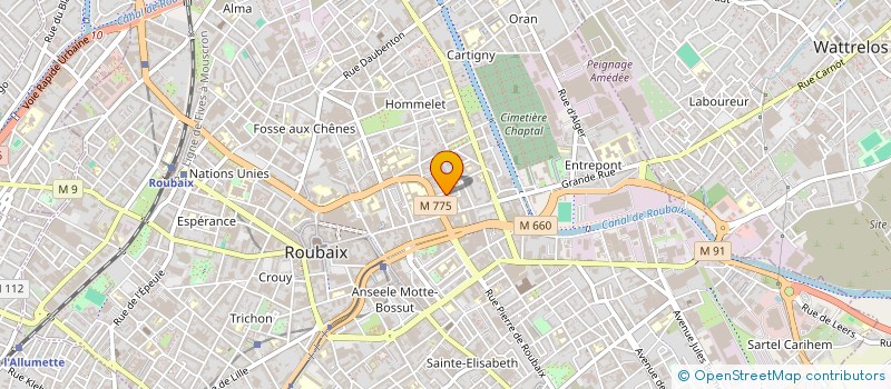 localisation de l'entreprise CIE AMARYLLIS  ROUBAIX