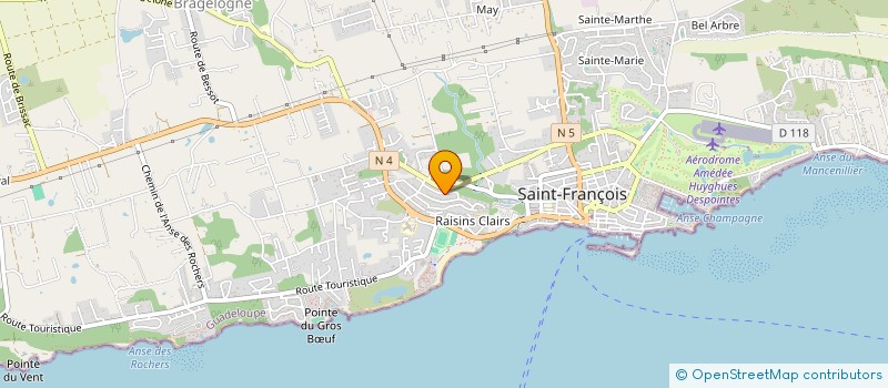 localisation de l'entreprise CIE ANTILLAISE ENTREPRISES  BATIMENTS  SAINT-FRANCOIS