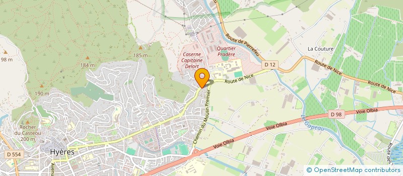 localisation de l'entreprise CIE APPLICAT TECHNOLOGIES ELECTROTECHNIQ  HYERES