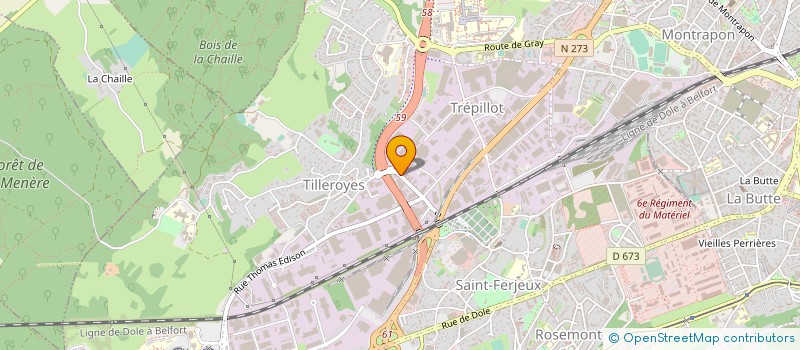 localisation de l'entreprise CIE BISONTINE BUREAUTIQUE ET INFORMATIQU à BESANCON
