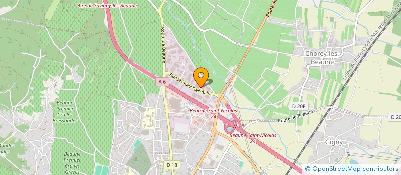 localisation de l'entreprise CIE D'EMBOUTEILLAGE ET DE VINIFICATION à SAVIGNY-LES-BEAUNE