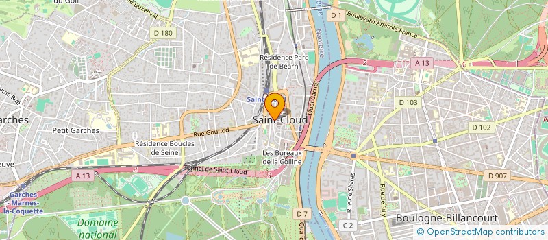 localisation de l'entreprise CIE DE COMMERCE ET INVESTISSEMENT IMMOB à SAINT-CLOUD