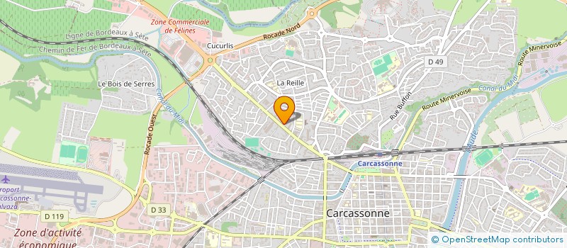 localisation de l'entreprise CIE DE CONSTRUCTION DU LANGUEDOC à CARCASSONNE