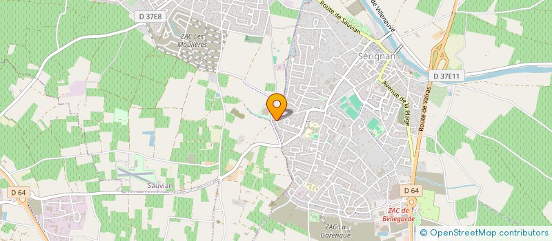 localisation de l'entreprise CIE DE DANSE DE MARYLIN à SERIGNAN
