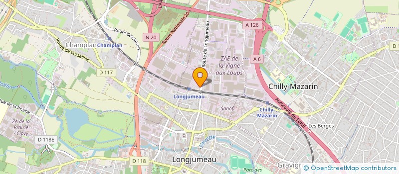 localisation de l'entreprise CIE DISTRIBUTION INDUST ALIMENT & LOGIST à LONGJUMEAU