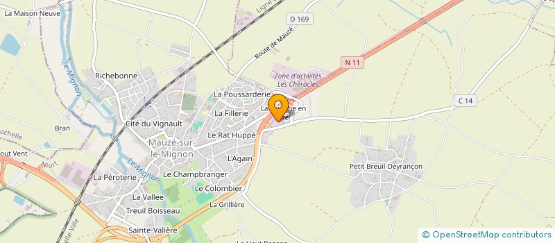 localisation de l'entreprise CIE EUROPEEN PRODUITS AGENCEMENT MEUBLE à MAUZE-SUR-LE-MIGNON